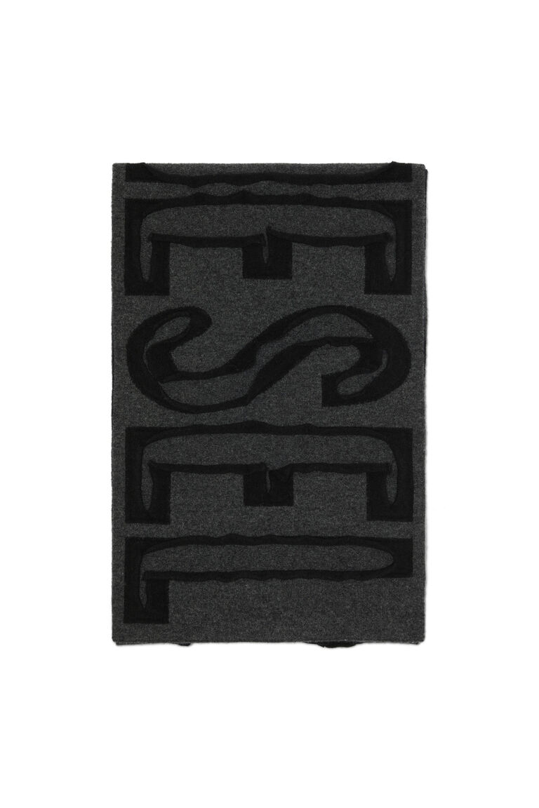 Women's Wool scarf with all-over peel-off logo | K-REST Diesel 8058992355006