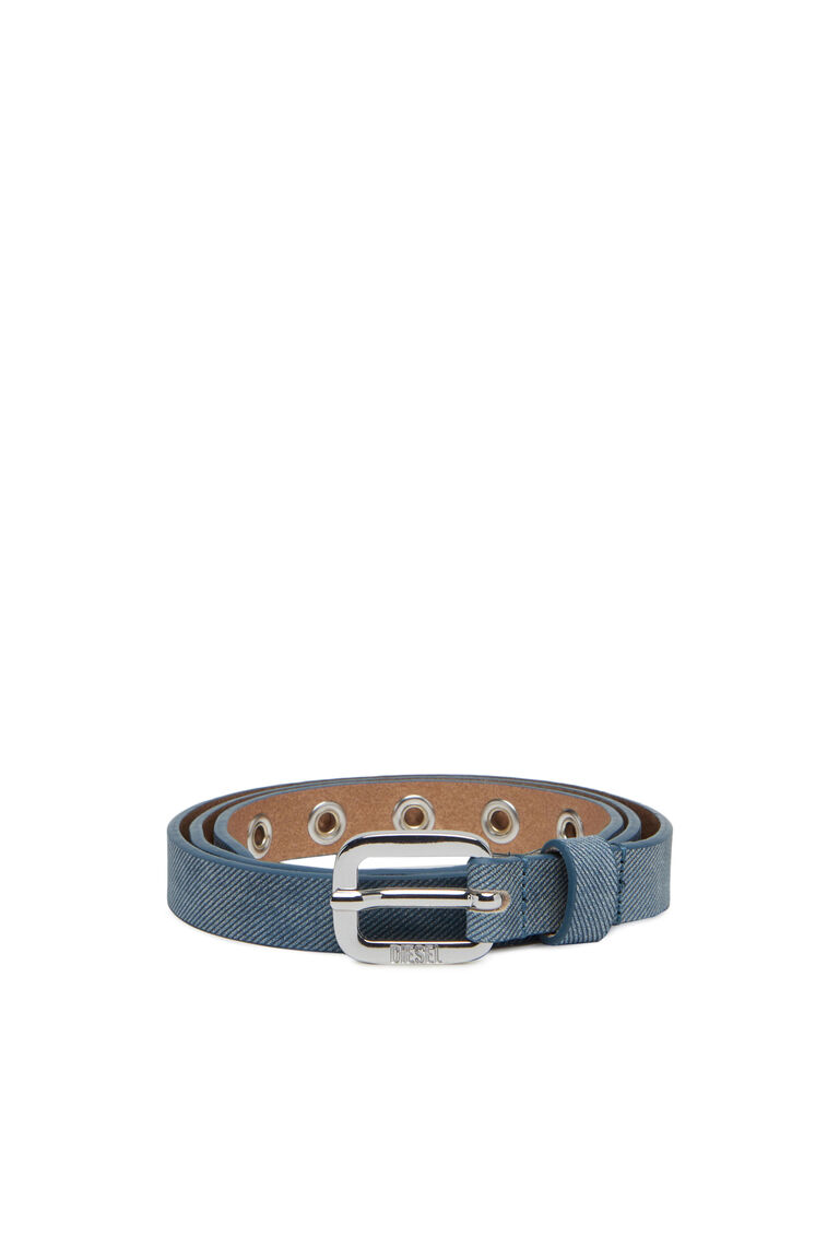Women's Studded leather belt with denim effect | B-BLY Diesel X09703PR400